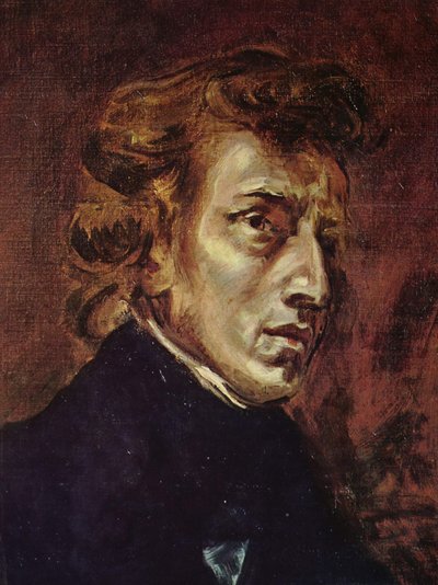 Portrait of Frédéric Chopin by Ferdinand Victor Eugene Delacroix